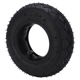 2.50-4 Tire and Inner Tube, Rubber Replacement Tire + Inner Tube with Bent Valve Stem for Hand Trucks, Utility Cart, Lawn Mowers, Wheelbarrows, Dollys, Scooters