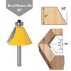 Mesee 3 Pieces Chamfer Edge Forming Router Bit Set, 1/4