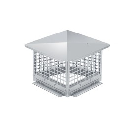 GarveeTech 8 in x 8 in Chimney Cap - 304 Stainless Steel Mesh Cover, Easy Bottom Installation, Weatherproof & Spark Arrestor for Outside Clay Flue Tile (Fits 6 in-8 in Adjustable), Silver