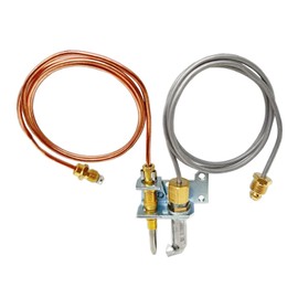 Pilot Burner & Thermopile Assembly 36" Aluminum Thermopile Cables 250-750MV with Natural Gas and Propane Gas Pilot Orifice for NG/LPG Oven Controls Replacement Parts