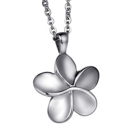 COCO Park Plumeria Flower Cremation Jewelry Memorial Ashes Holder Urn Pendant Necklace Memorial Keepsake