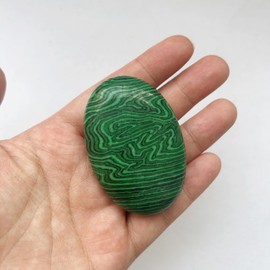 Manekieko Synthetic Malachite Worry Stones, Oval Palm Pockets, Healing Crystal, Massage Spa, Energy Stone