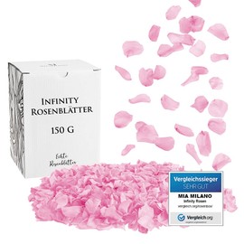 Mia Milano Real Rose Petals I Rose Petals Decoration Made of Infinity Roses I Romantic Gift for Women I Flowers Made of Real Roses in Gift Box I Preserved Rose Petals