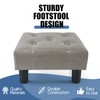 BRIAN & DANY Small Foot Stool, Leather Foot Stools with