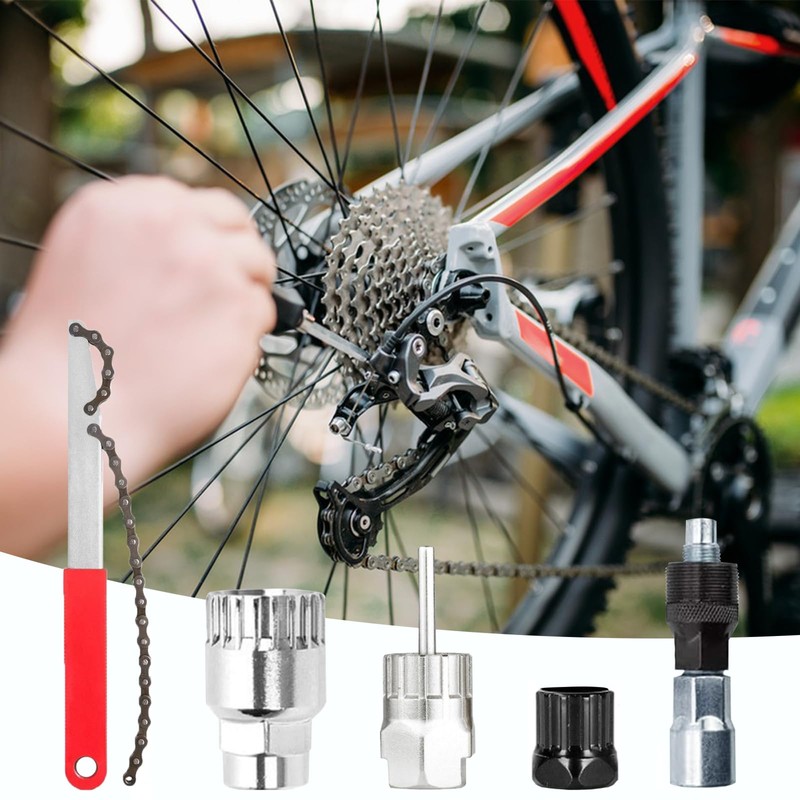 JRJRN Chain Whip and Puller Set, Universal Gear Puller, Cassette