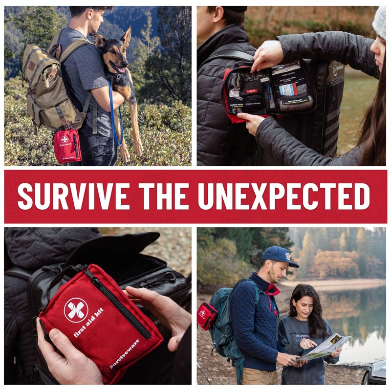 Surviveware 98 Pcs Comprehensive Premium Survival First Aid Kit -