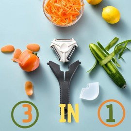 3 in 1 Potato Peeler / Serrated Peeler for Fruits and Vegetables/ Julienne Cutter - 3 in 1 Peelers for Peeling Potatoes, Carrots and All Kinds of Vegetables and Fruits.
