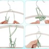 120 Pack Multi-Purpose Laundry Hanging Clips with Plastic Rope, Heavy