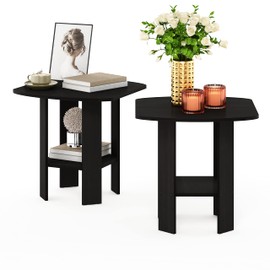 Furinno Simple Design End Table, 2-Pack, Espresso