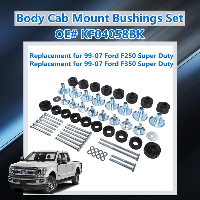 Weonefit KF04058BK Body Cab Mount Bushings Set Replacement for 1999-2007