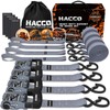 HACCOPLANET Ratchet Straps, 5280lb Break Strengeth, 1.6" Heavy Duty Ratchet