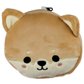 Relaxeazzz Squishy Neck Pillow with Eye Mask, Shiba Inu, Cute, Plush, One Piece, Japanese Genuine Product