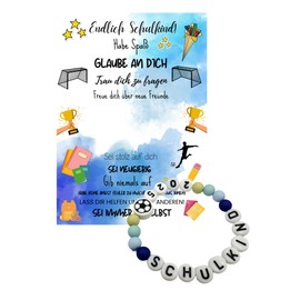 Schulkind Armband Geschenk Junge Geschenke zur Einschulung Schultüte Füllung Schulanfang Fußball Fan 2025