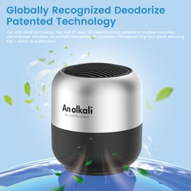 Fridge Deodorizer – 2 Pack Refrigerator Odor Eliminator, Lasts 10 Years, Chemical-Free Fresh Odor Eliminator Kit, More Effective Than Baking Soda, for Kitchen Appliances, Closet, Car, Pet Areas-Black