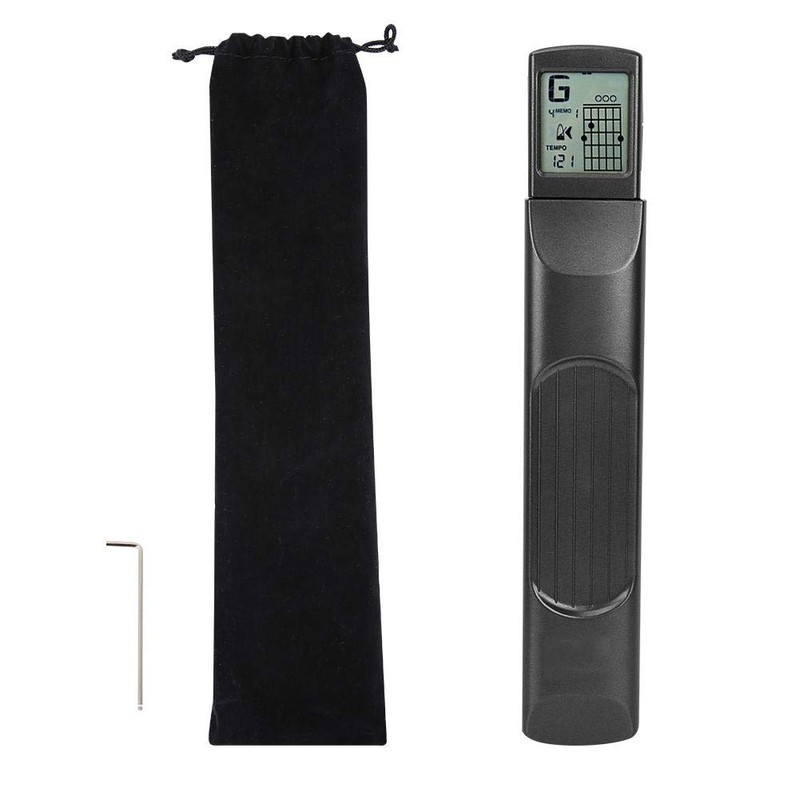 Alomejor Pocket Guitar Digital 6 Fret Chord Trainer Exercises Tool