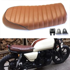 JMTBNO Flat Brat &Hump Saddle Cafe Racer Vintage Seat Cushion For Kawasaki GT750 GT550