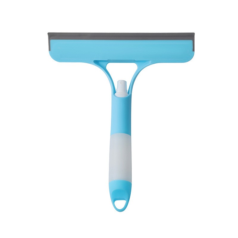 3-in-1 Window Cleaning Squeegee with Built-In Spray Bottle, Dual-Sided Sponge