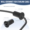 3/4" Starlink Cable Grommet, Waterproof Silicone, Black 2 Pack