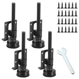 IGNPION Heavy Duty Adjustable Furniture Leveler Feet 4pcs M10 Furniture Leveling Legs for Tables, Shelving Units, Cabinets, Workbench（Up to 7.5cm） Black