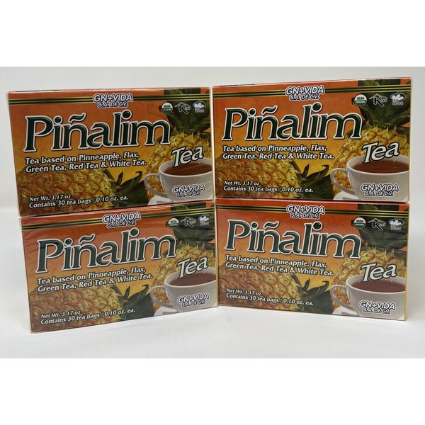 4 Pack Te Pinalim GN+Vida Tea Piñalim Pineapple Diet 120 Days