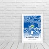 GroundDesigns OLDHAM ATHLETIC Football Gift BOUNDARY PARK Stadium Art Map