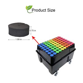 SUCOHANS 200 Pack Cloning Collars Inserts Premium Grade Foam, Cloner Collars, Better Than Neoprene for Hydroponics Plant Germination in DIY Cloner & Clone Machines, Fits 2 Inch Net Cups (Black)