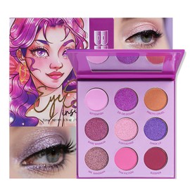 16 Color Purple Blue Green Pink Gold Colorful Matte Glitter Eyeshadow Palette with Mirror for Eye Makeup,Highly Pigmented Korean Natural Rainbow Eye Shadow palette,Blendable-01