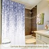 Popkozzi Blue Dots Shower Curtain Set White Waterproof Washable Weighted