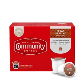 Community Coffee Pecan Praline Flavored 36 Count Coffee Pods, Medium Roast, Compatible with Keurig 2.0 K-Cup Brewers, 36 Count (Pack of 1)