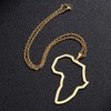 Stainless Steel Hollow Out Africa Map Motherland Pendant Necklace one