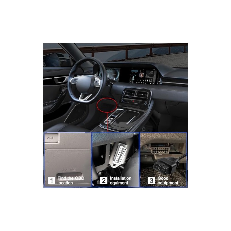 XMSJSIY OBD OBD2 - Cable de extensión OBD-II, conector macho
