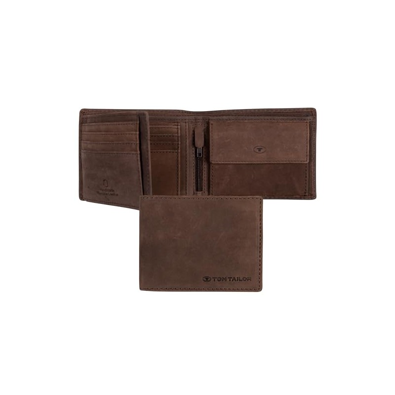 TOM TAILOR Men's Ron Wallet Portrait Format, Brown, 10x12x2.5 cm