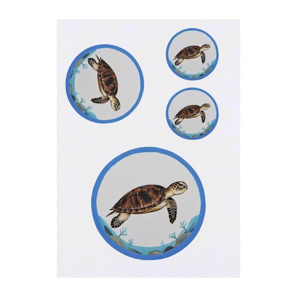 4 x 'Hawksbill Turtle ' Temporary Tattoos - Water Resistant,