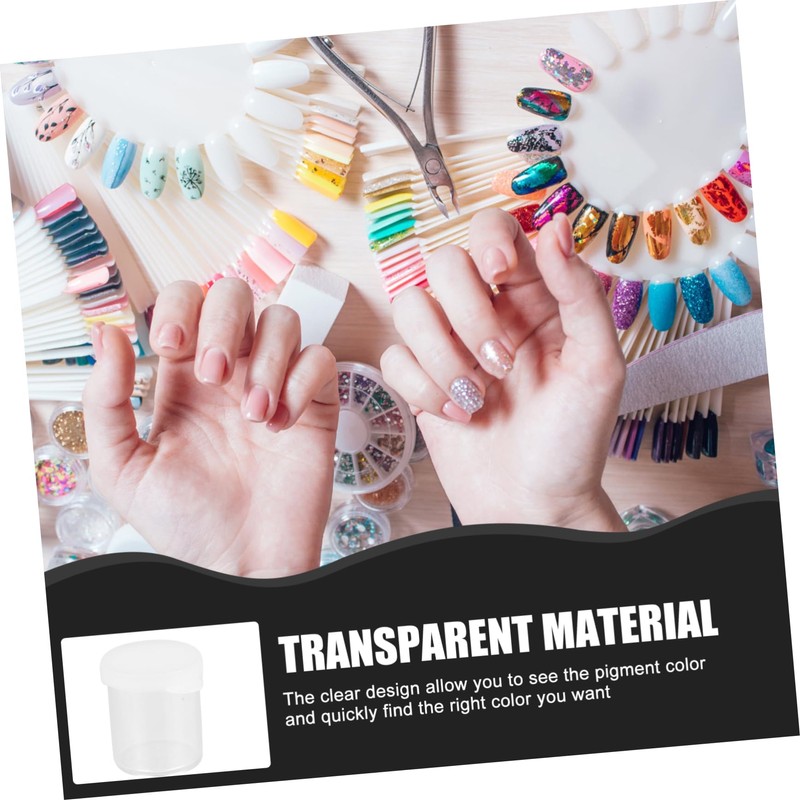 TEHAUX 50pcs Tiny Storage Box for Nail Art Pigment Container