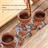 6Pcs Wood Coasters Innovative Insulation Cup Mat Pad Craft Works