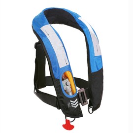 Manual Inflatable Life Jacket,Preserver PFD for Adults,Life Vest for Adult,Supports Weight up to 330 pounds (717-BLUE)