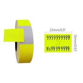 ICSTM Pricemarker Labels,10 Rolls 5000 pcs Double Line Price Label Paper for MX-6600 Price Gun Labeller,Price Gun Stickers for MX-6602/G6600/YH-689/CN-6600EOS (Yellow, S)