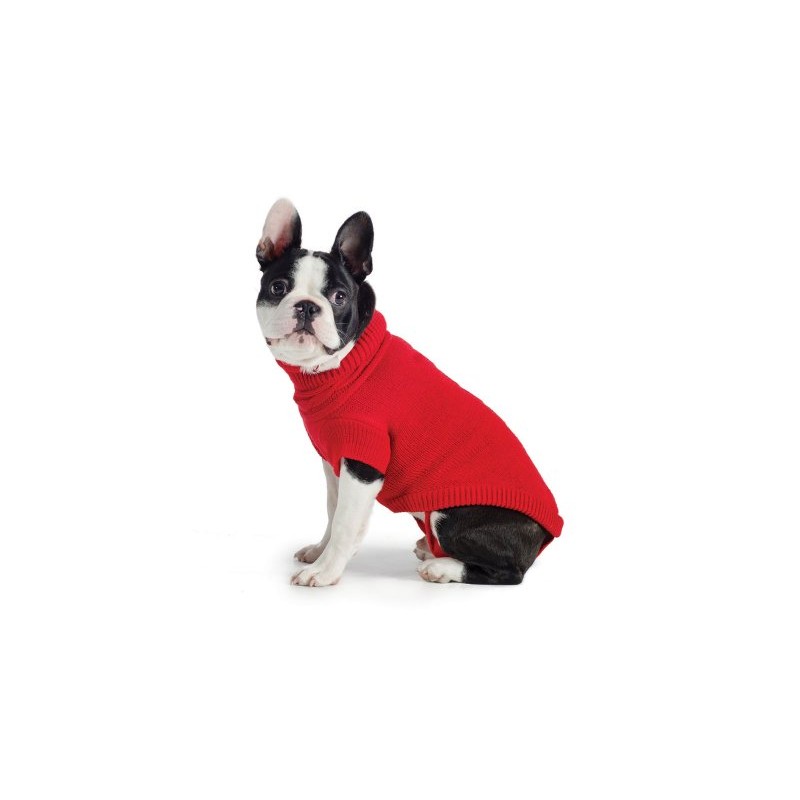 Ancol Muddy Paws Cable Knit, XXS, Red