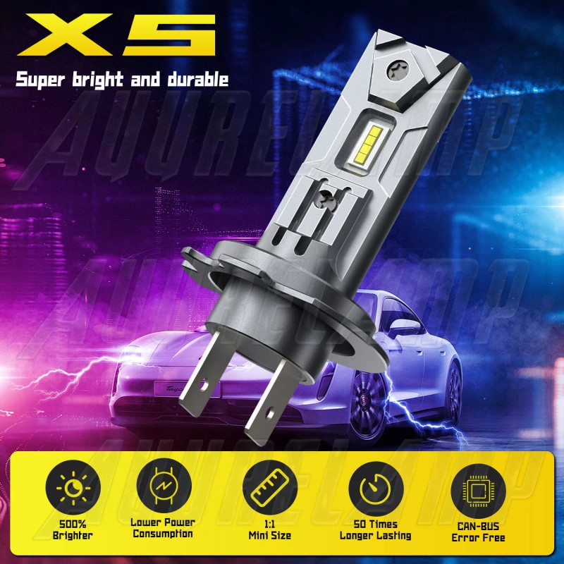 AuureLamp For Honda CBR1000RR 2004-2019 H7 Motorcycle LED Headlight Bulbs