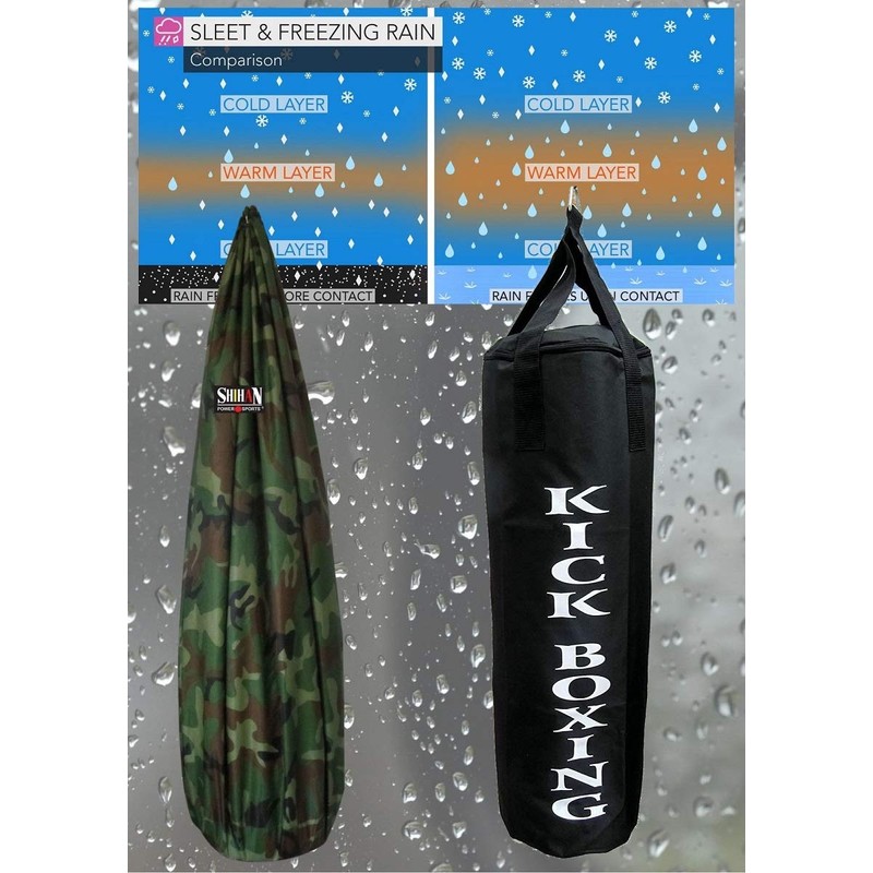 SHIHAN Boxing Bag Cover Waterproof Green CAMOUFLAGE -ARMY 5-6ft x