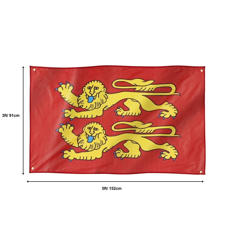 Runesol Lower Normandy Flag, 91x152cm, 3ft x 5ft, 4 Grommets,