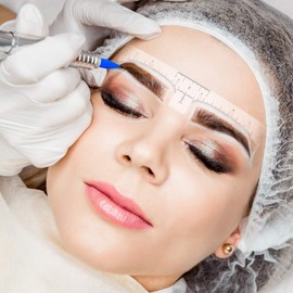 Pack of 100 Eyebrow Rulers with 1 Box 10M Premium Eyebrow Mapping Ink String for Microblading