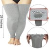 COZYOFFI Women's Plus Size Leg Warmers Knit Over Knee High