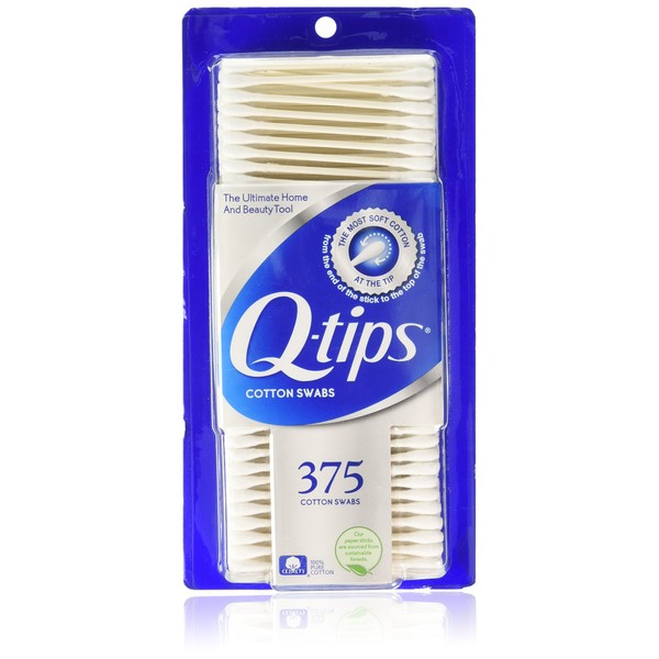 Q-Tips Cotton Swabs 375 Count (3 Pack)