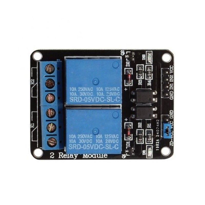 HALJIA 5V 10A 2-Channel Relay Module w/Optical Coupling Protection Expansion