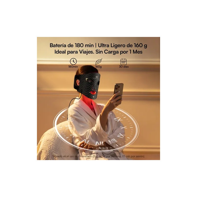 Inia Máscara Led Facial Para El Rostro De 4 Modos