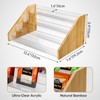 NiHome 4-Layer Tea Bag Organizer, Large Capacity Bamboo & Acrylic