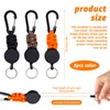3Pcs Retractable Keychain Extendable with 65cm Extendable Steel Wire Heavy