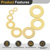 sourcing map M27 Flat Washer, 2 Pcs Brass Ring Flat
