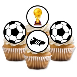 Football #2 Edible PREMIUM THICKNESS SWEETENED VANILLA, Wafer Rice Paper Cupcake Toppers/Decorations